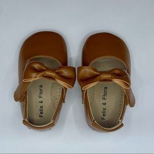 Felix & Flora Soft Sole Leather Rubber Sole Moccasins size 12-18 months